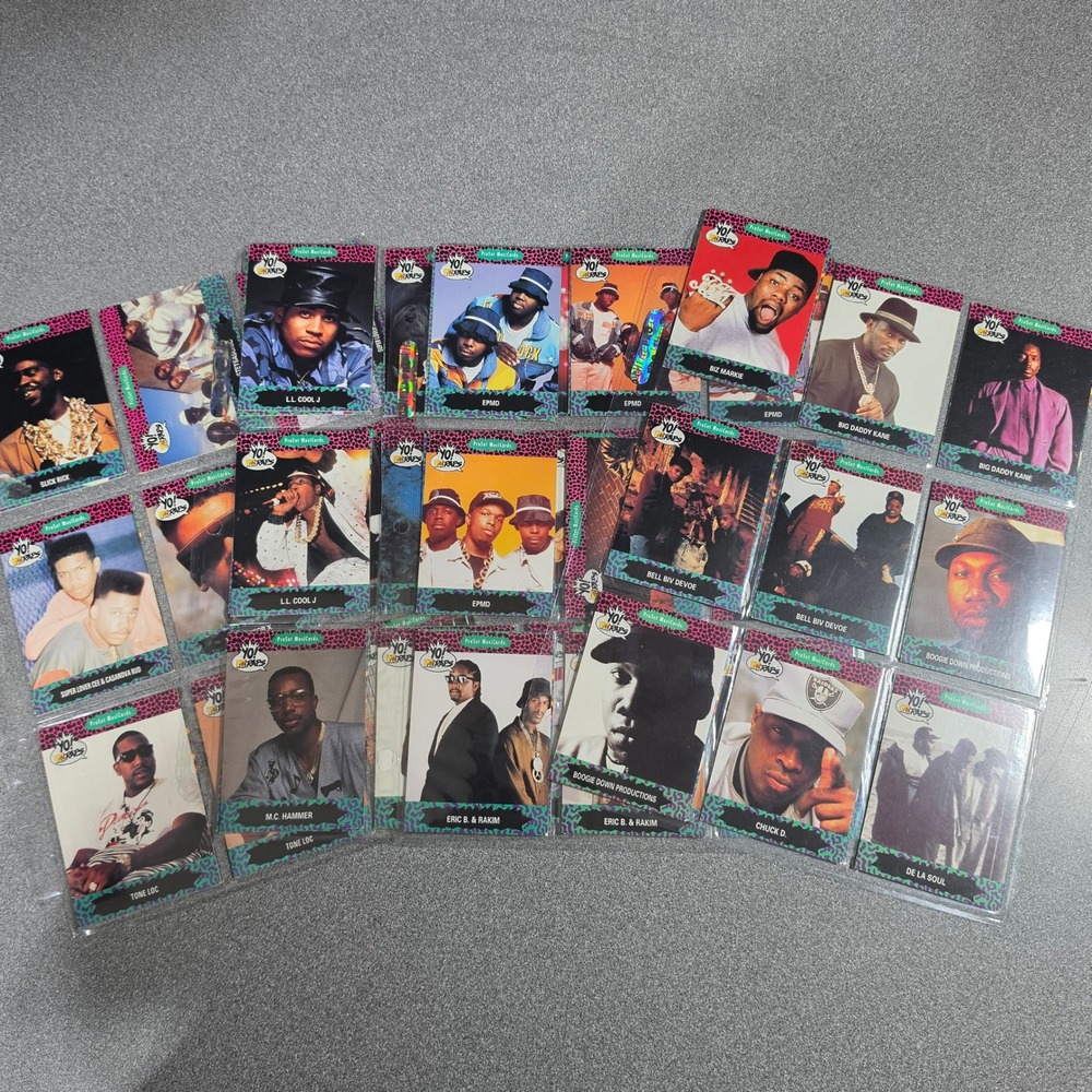 ProSet Yo! MTV Raps Trading Cards Lot 1991 Hip Hop Legends Excellent‎ 60+ Cards